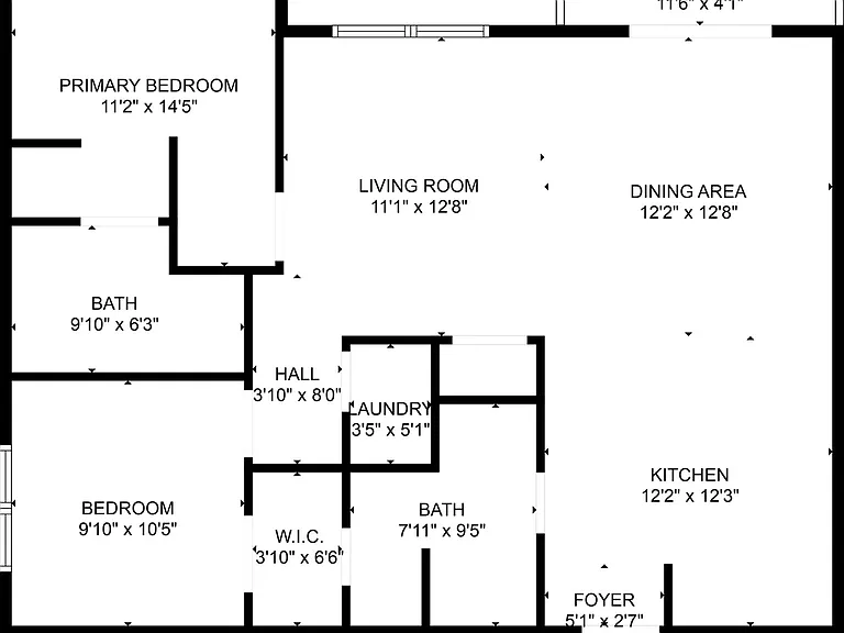 Modern floor plan showcasing 2 bedrooms, a spacious living room, dining area, and kitchen with an inviting balcony. Modern floor plan showcasing 2 bedrooms, a spacious living room, dining area, and kitchen with an inviting balcony.