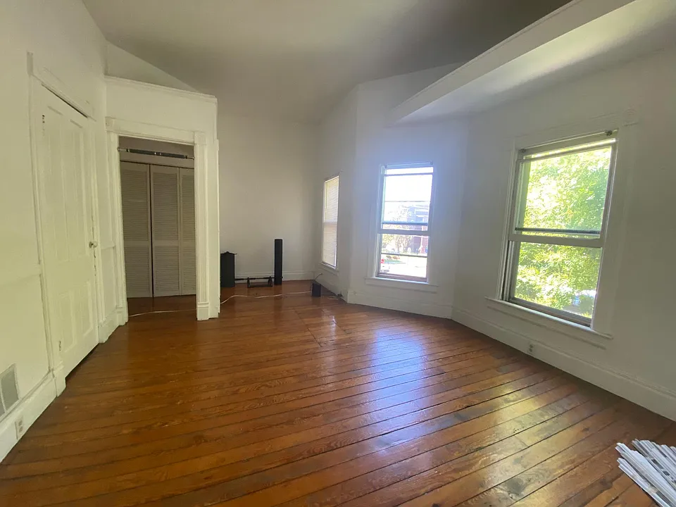 Living room with office nook