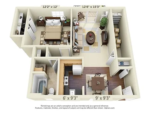 Floor plan One Bedroom