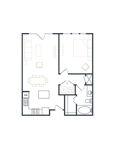 Floor plan 1 Bedroom