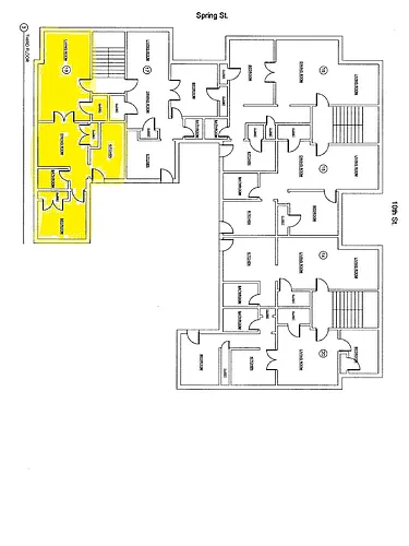 Floor plan One Bedroom Spring St 950