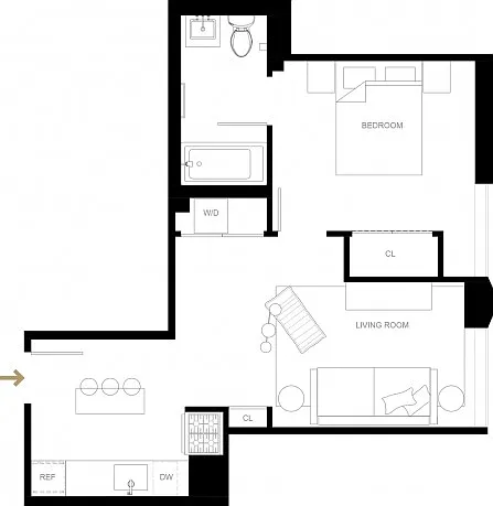 1 bed 1 bath A11-R 1 bed 1 bath A11-R
