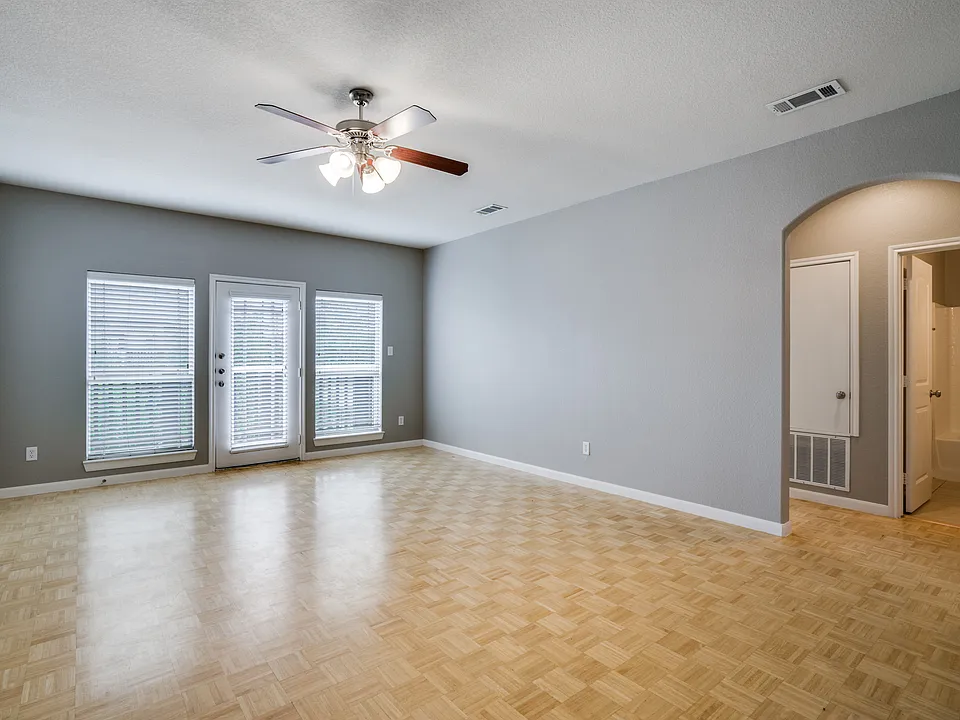Walk to TCU! Rental home. 4-bedroom property. 3123 Waits 103. Living Room. Great space!