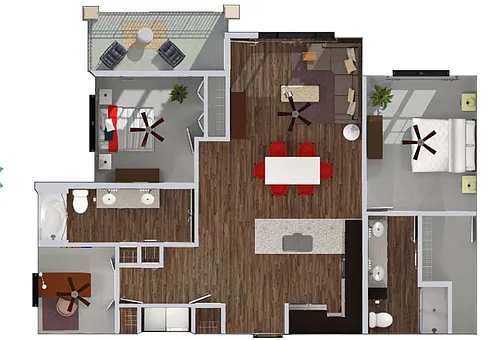 Floor plan Buckingham - 2 Bed + Den