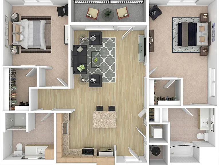 B2 3D Floor plan B2 3D Floor plan