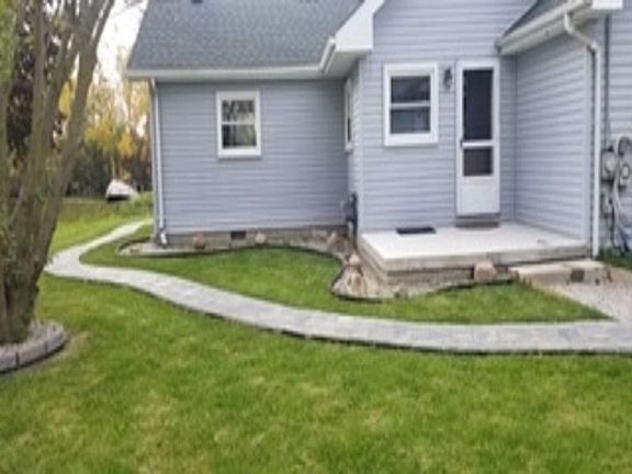 Paver walkway to waterfront