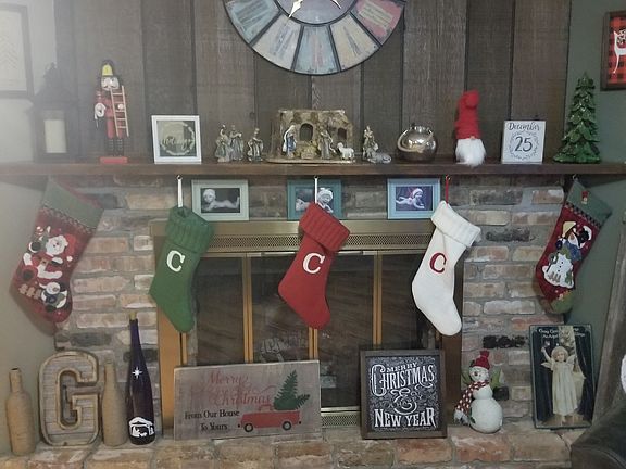 Working wood fireplace