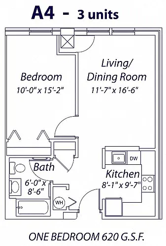 Floor plan One Bedroom