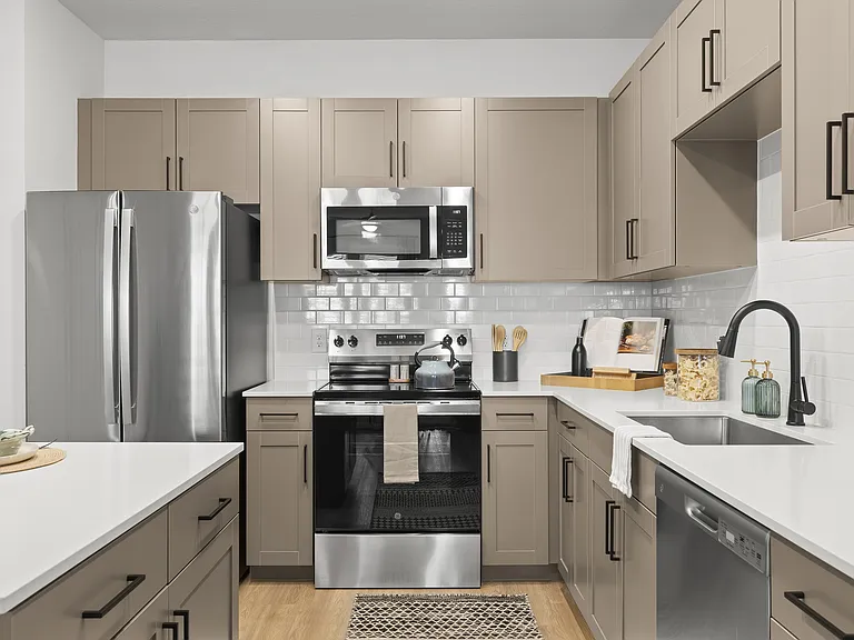 Gourmet kitchens with stainless steel appliances
