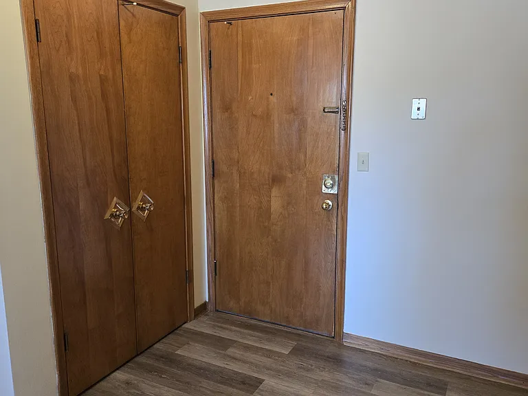 Entrance and large entry closet.