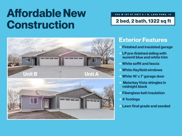 306 W 1st St Unit A, Lake Park, IA 51347
