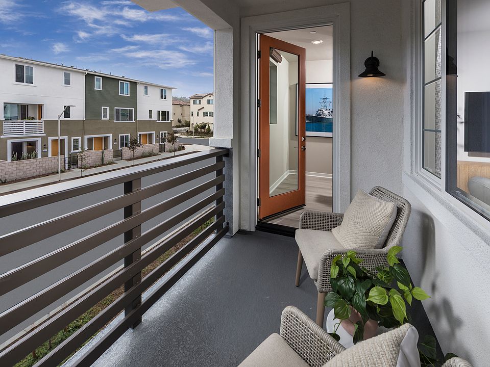 Balcony in the 2135 floorplan at a Meritage Homes community in San Pedro, CA.