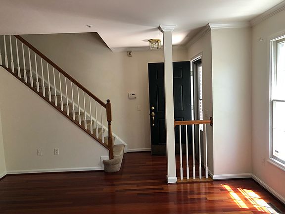 Front door and living room