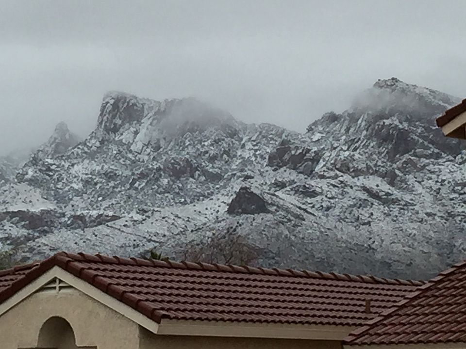 View from front in winter