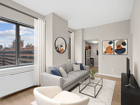 Living room with hard surface flooring