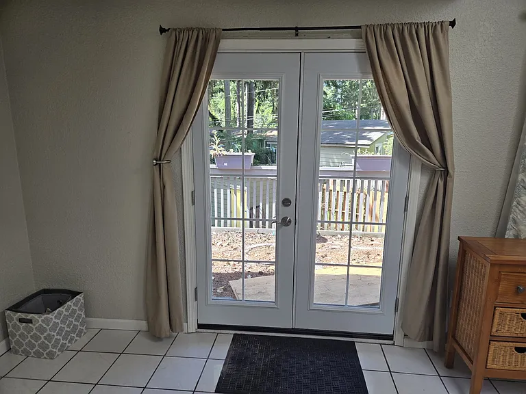 Primary Suite French Doors to Deck (Current Photo)