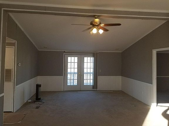 family room front door to deck door