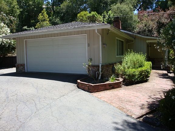 Garage, front of house