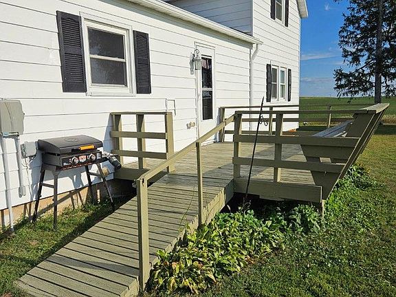 deck on the west side of house