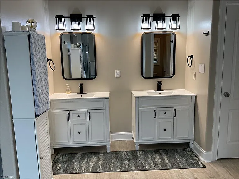 Primary bath with double vanities