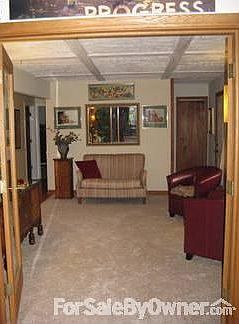 View of the formal sitting room from the family room.