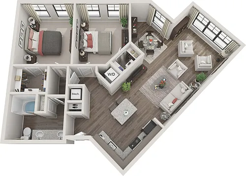 Floor plan B1B
