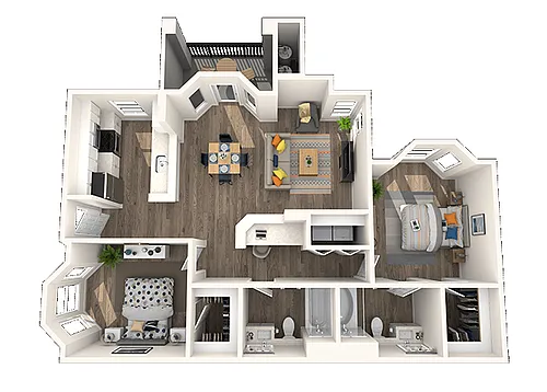 Floor plan 2B Renovated
