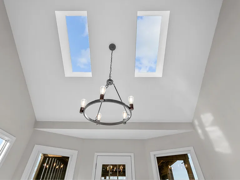 skylights in dining area