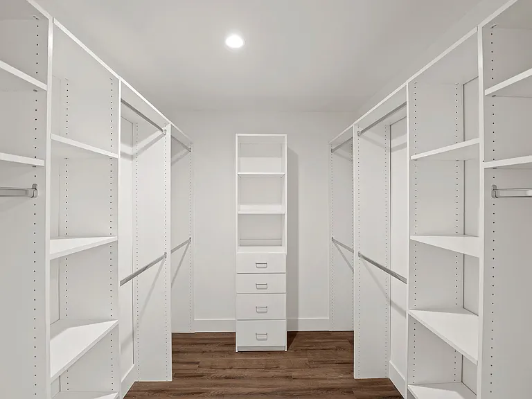 Large-Size Walk-In Closet with Built-In Organizers