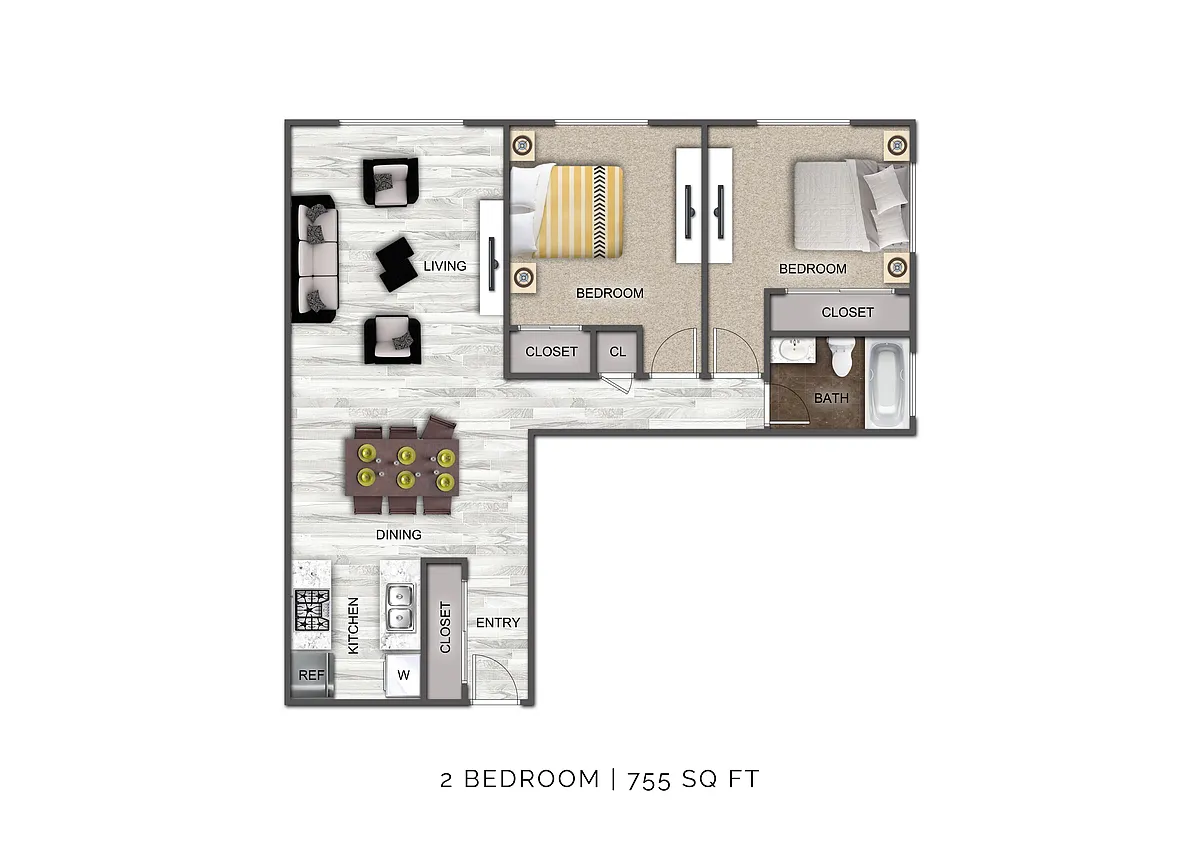 Floor plan 2 Bedroom C