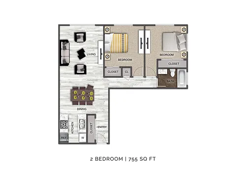 Floor plan 2 Bedroom C