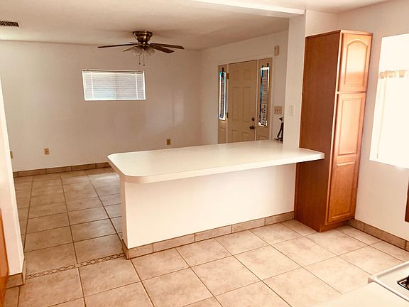 View from kitchen into dining/family room