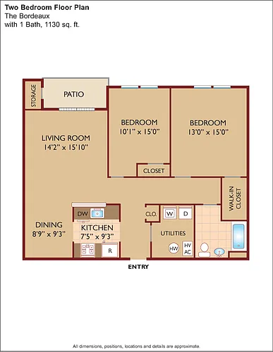Floor plan $2.56/sq.ft. - The Bordeaux