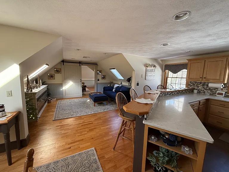 Kitchen and seating area view