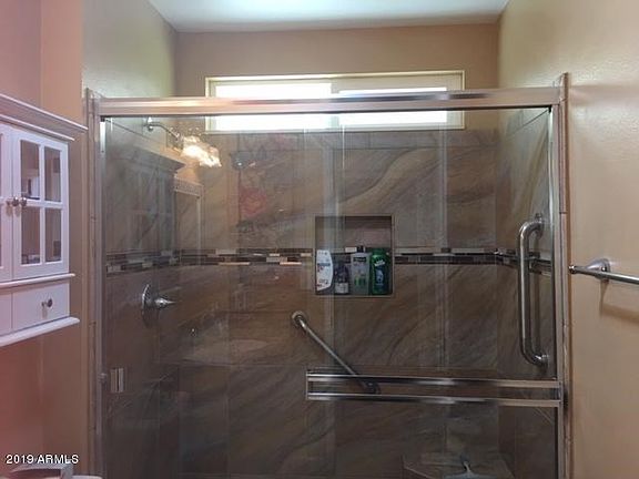tiled shower