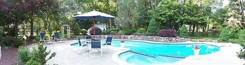 Anthony and Slvan gunnite pool with elephant cover and large patio.  