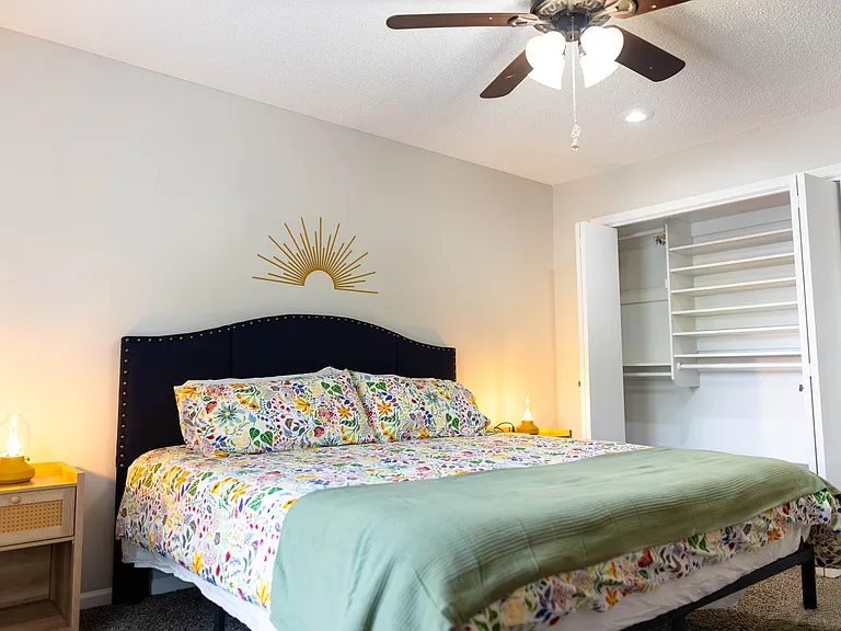King size bed in front bedroom