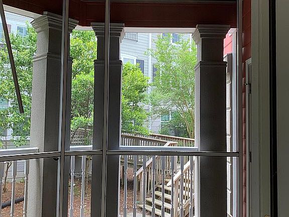 Outdoor patio backs to woods