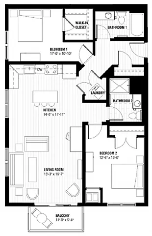 Floor plan Burlington - 2C