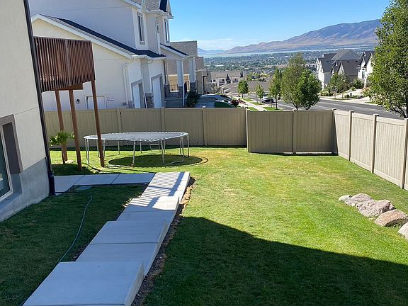 walkway to the basement unit