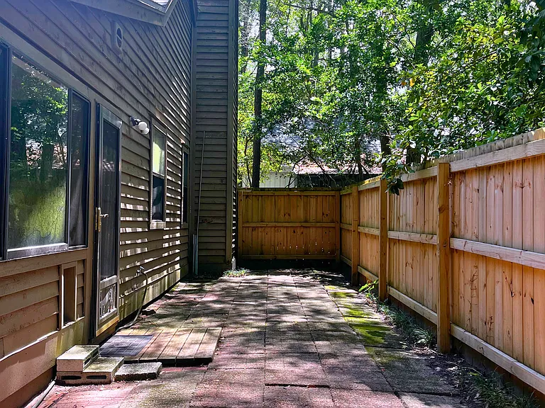 Southwest side of yard
