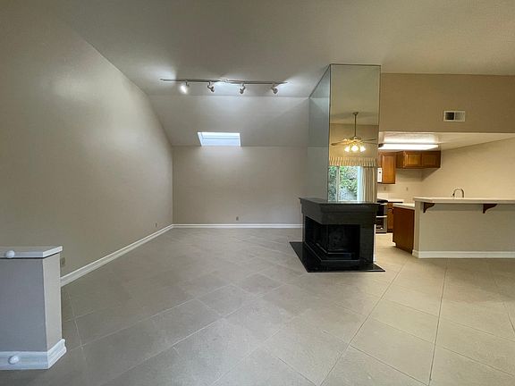 Living area and kitchen