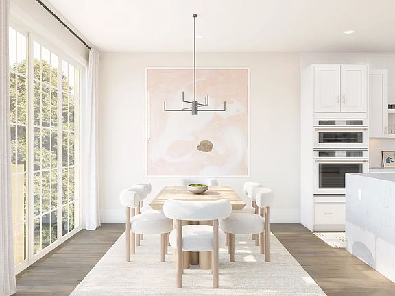 Dining area with sliding door-Artist Rendering