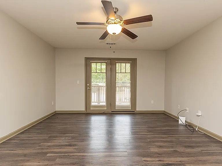 Flat Living Room with Patio Doors