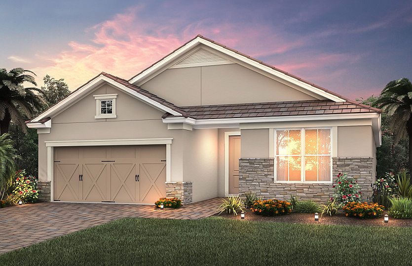 Elevation LC2B with stone detail