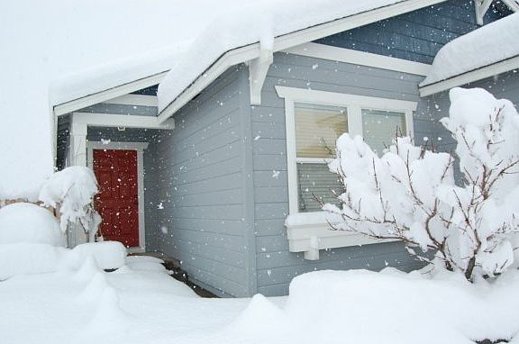 Beautiful snow in the valley