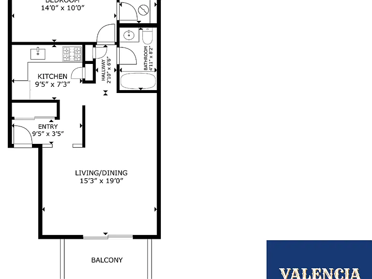 1x1 Standard l 635 sq ft l Valencia 1x1 Standard l 635 sq ft l Valencia