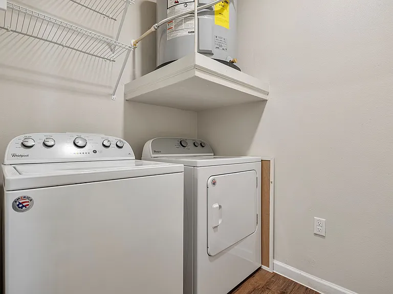 Laundry Room with Full Size Washer and Dryer