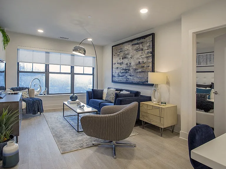 Spacious Living Room with Wide Plank Flooring