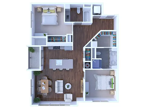 Floor plan 2 Bedroom/2 Bathroom - Phase 2
